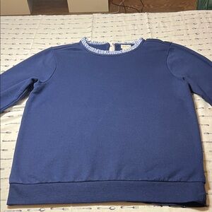 Crewcuts Navy Ruffle Sweatshirt